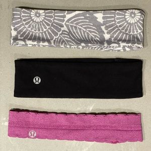 Lululemon headbands o/s qty 3